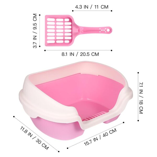 ⁦Naomi Cat Litter Box With Shovel For Kittens⁩ - الصورة ⁦4⁩