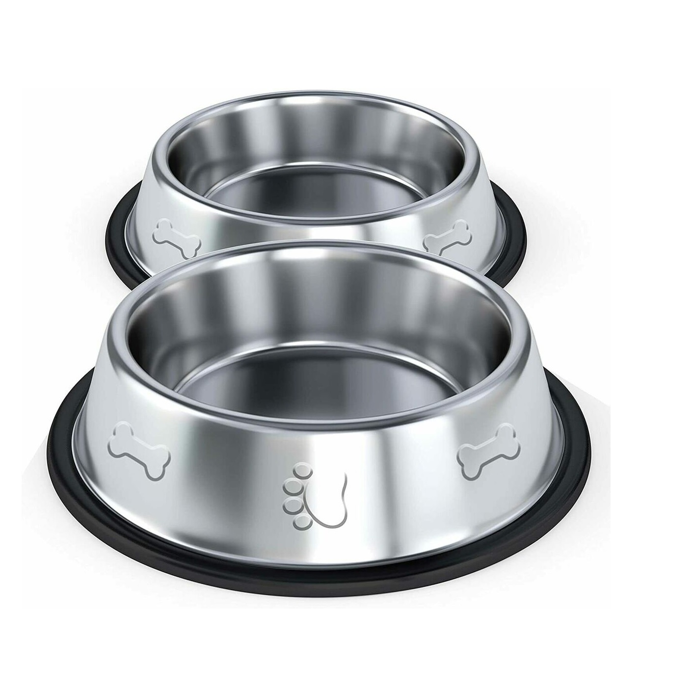 Personalized Stainless Steel Dog Bowl - Custom Name Pet Food & Water Bowl, Bite-Resistant, 6x6 Inches